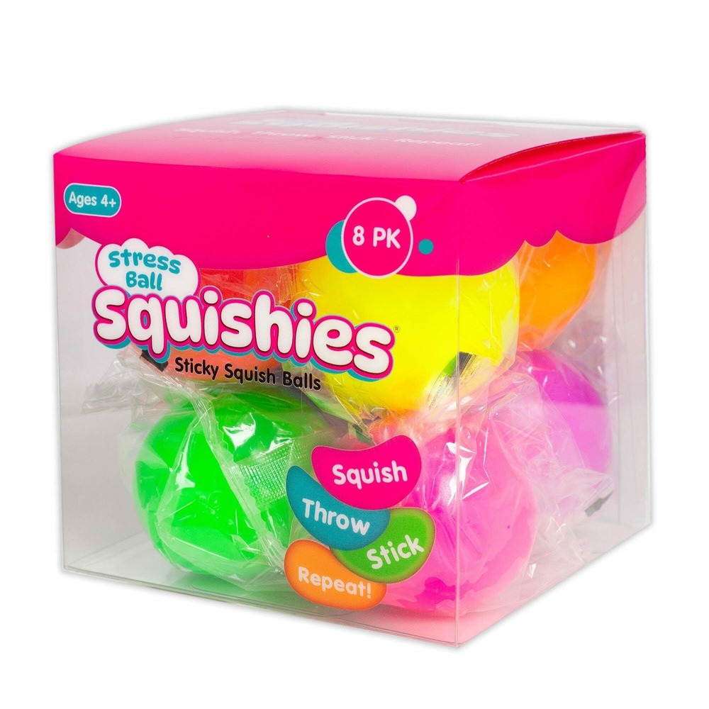 Squishies Sticky Fidget Stress Balls 8 Pack Sensory Toy New
